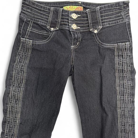 dark wash low rise jeans - Picture 2 of 5